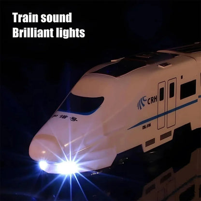 Electric Train Toy with Lights and Sounds – DIY Railway Set