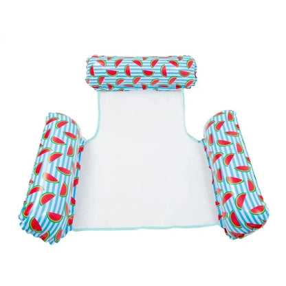 Summer Swim Inflatable Floating Water Mattresses Hammock Stripe Lounge Chairs Pool Water Sports Toys Floating Mat Pool Toys Kids