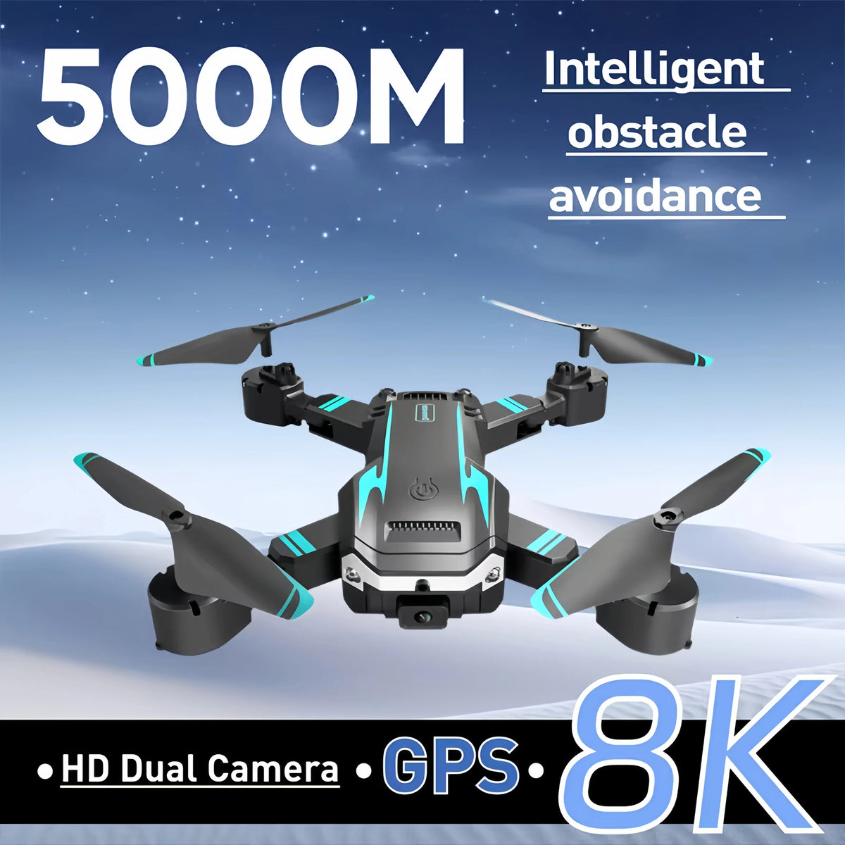 8K Camera Drone with GPS – Foldable Aerial Photography Quadcopter