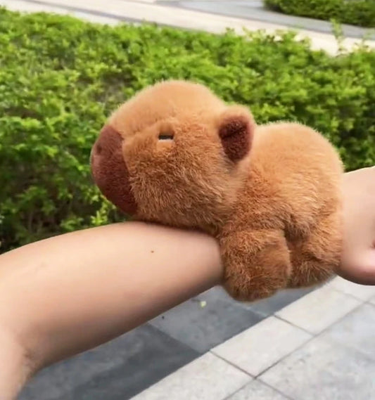Capybara Plush Wristband – Slap Snap Wrap Toy for Kids