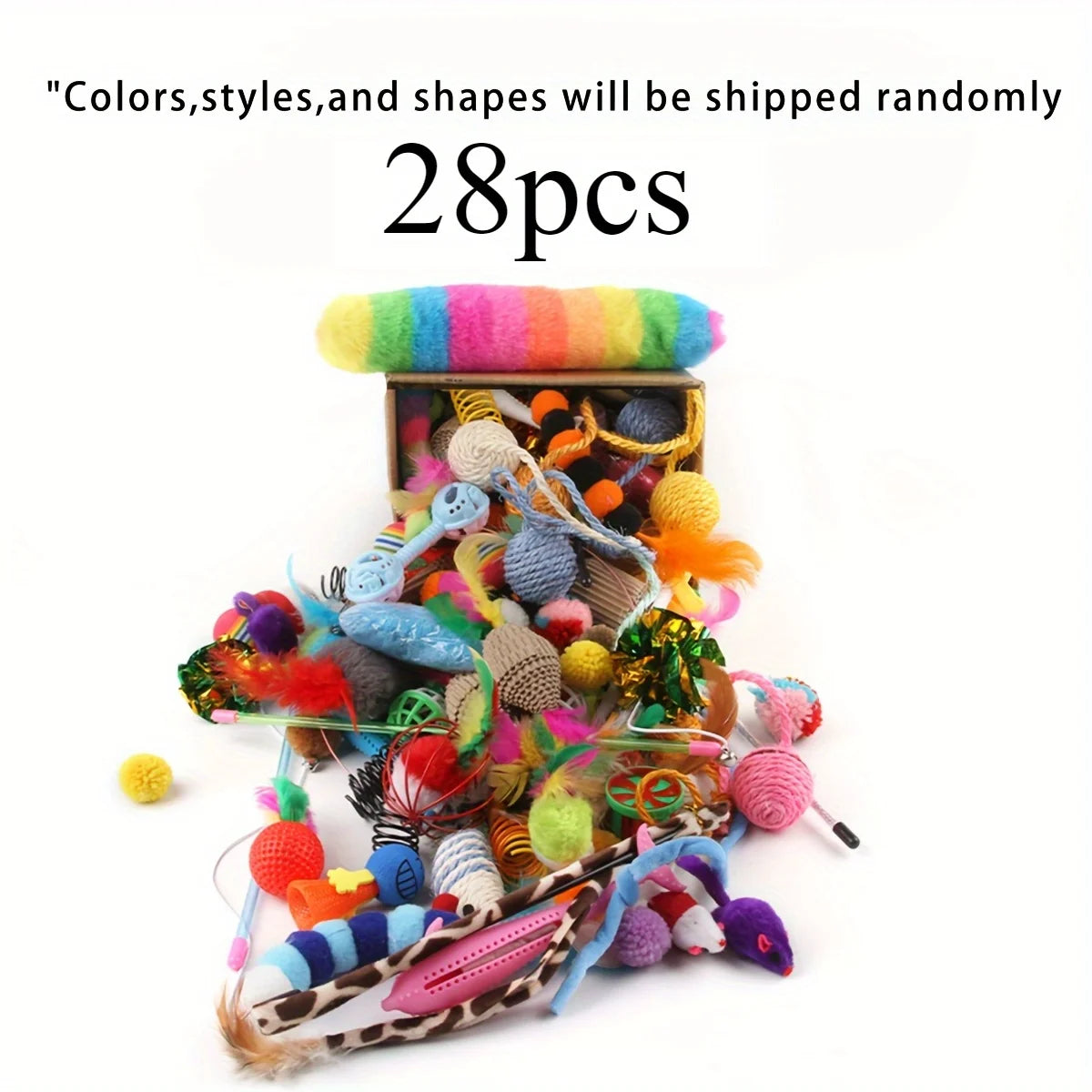 Cat Toy Variety Pack – Plush & Plastic Toys for Multiple Cats
