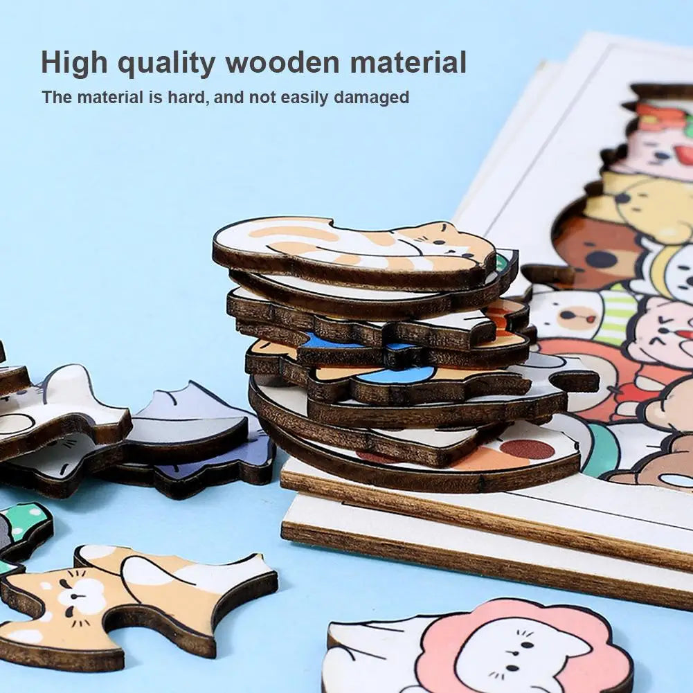 Wooden Animal Puzzle – 50 Piece Irregular Educational Jigsaw