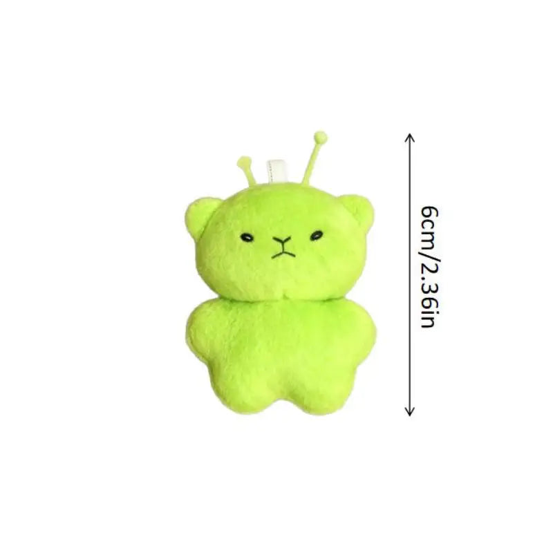 【Peace】Alien Cat Plush Toy Cartoon Stuffed Animal Keychain Accessories Creative Ugly Cute Backpacks Pendant Party Gift