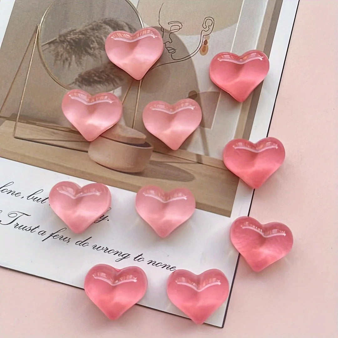 Cartoon Fridge Magnets Set – 10PCS Cute Heart-Shaped Decorations