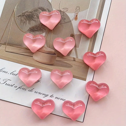 Cartoon Fridge Magnets Set – 10PCS Cute Heart-Shaped Decorations