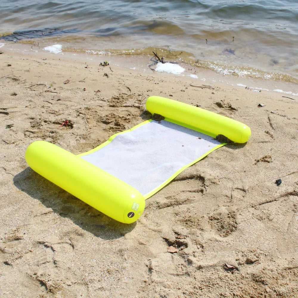 Summer Swim Inflatable Floating Water Mattresses Hammock Stripe Lounge Chairs Pool Water Sports Toys Floating Mat Pool Toys Kids