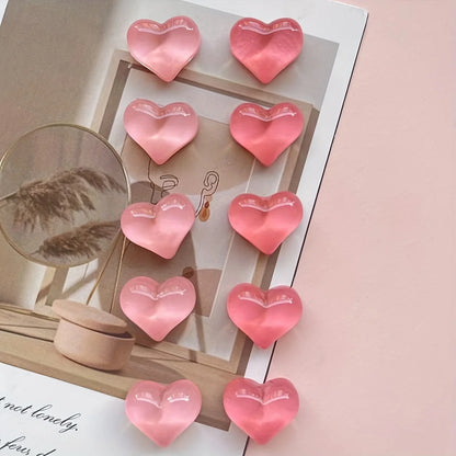 Cartoon Fridge Magnets Set – 10PCS Cute Heart-Shaped Decorations