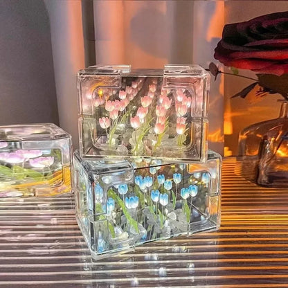 Tulip Night Lamp – DIY 3D Flower Sea Cube Light