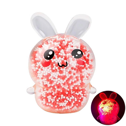Glowing Light Squid Bunny Stress Ball – Silicone Fidget Toy