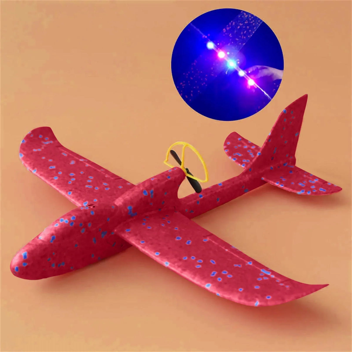 Electric Foam Airplane LED Glider Toy for Outdoor Play