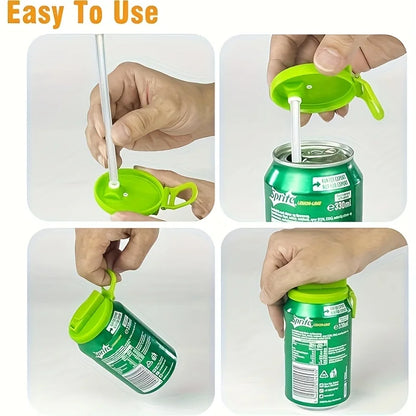 Reusable Can Lid with Straw
