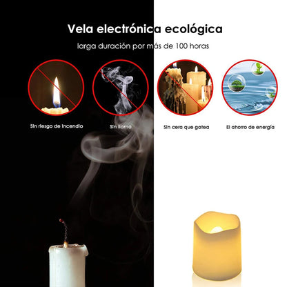 24-Piece Flameless LED Tea Light Candles with Warm White Glow