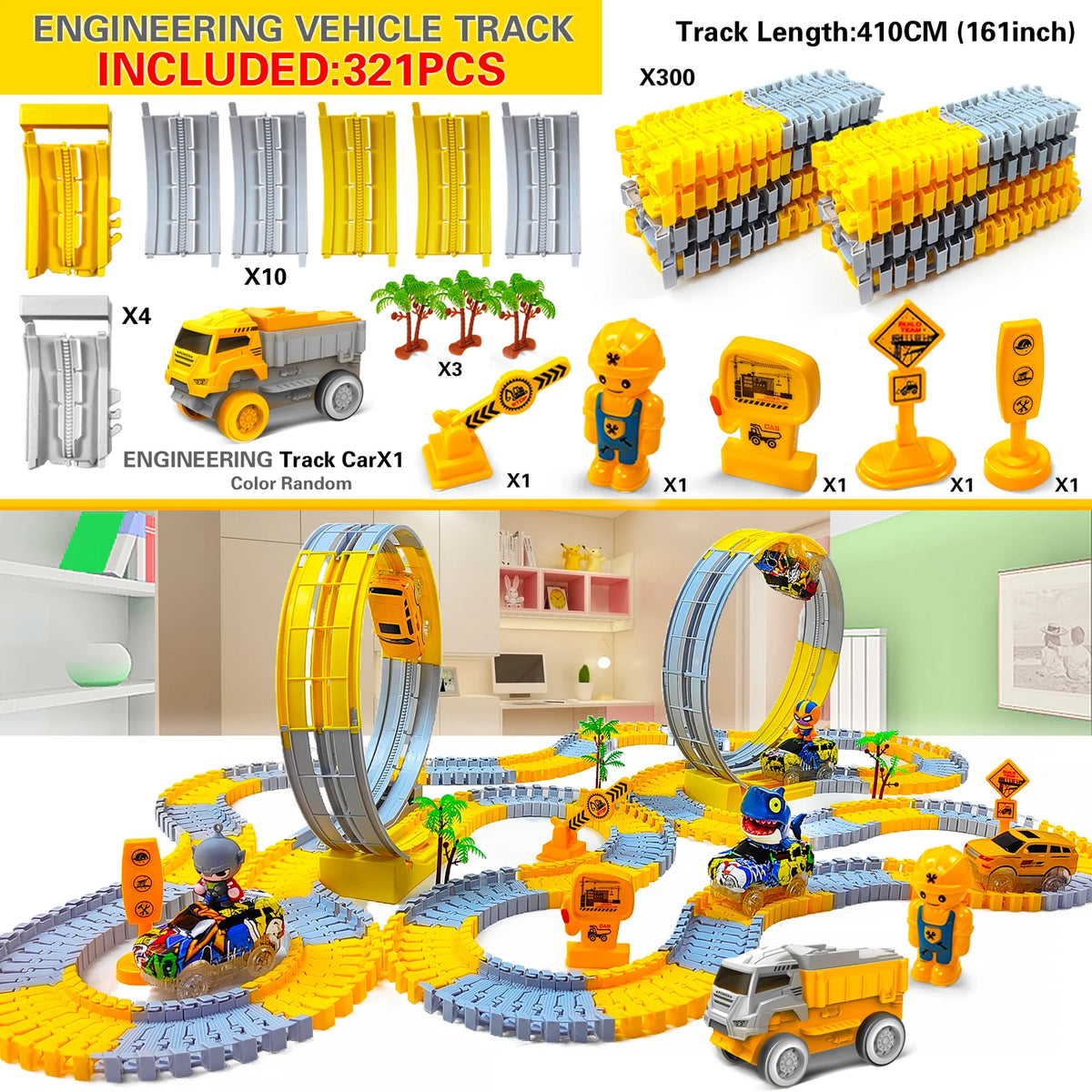 Children’s Flexible Track Toy Car Set for Creative Play