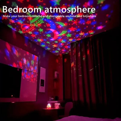 Starry Sky Projector Night Light – LED Moon & Star Lamp