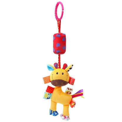 Baby Hanging Rattle – Plush Animal Sensory Toy for Stroller & Crib