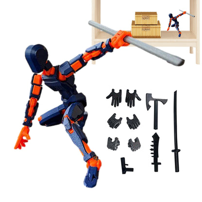 13-Joint Articulated Action Figure – DIY Poseable Figure