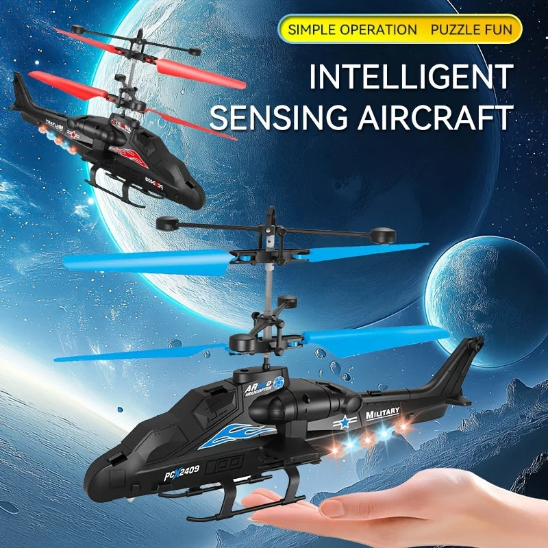 2-Way Remote Control Helicopter with LED Lights and USB Charging