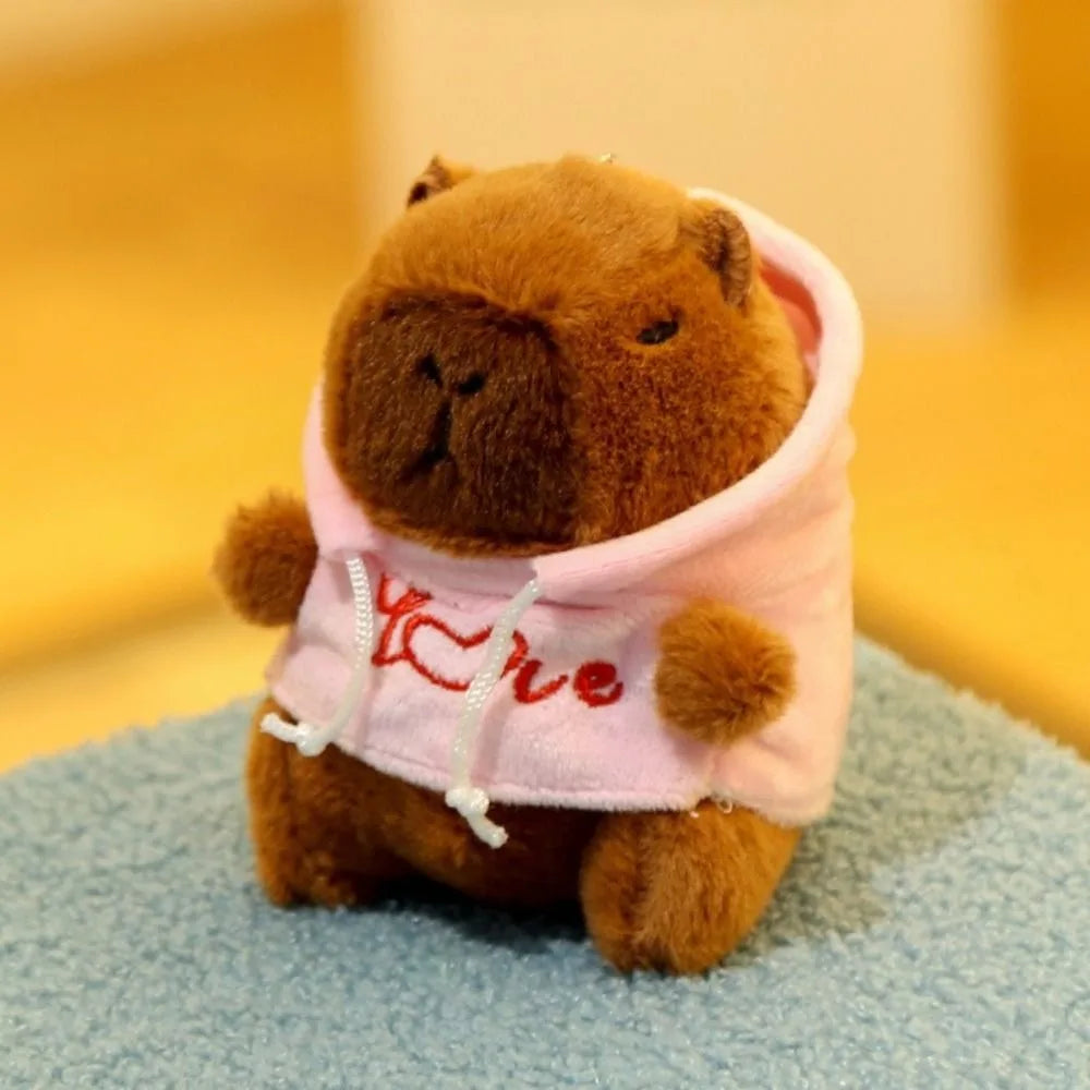 Capybara Plush Toy with Hoodie and Wings – Small Stuffed Animal